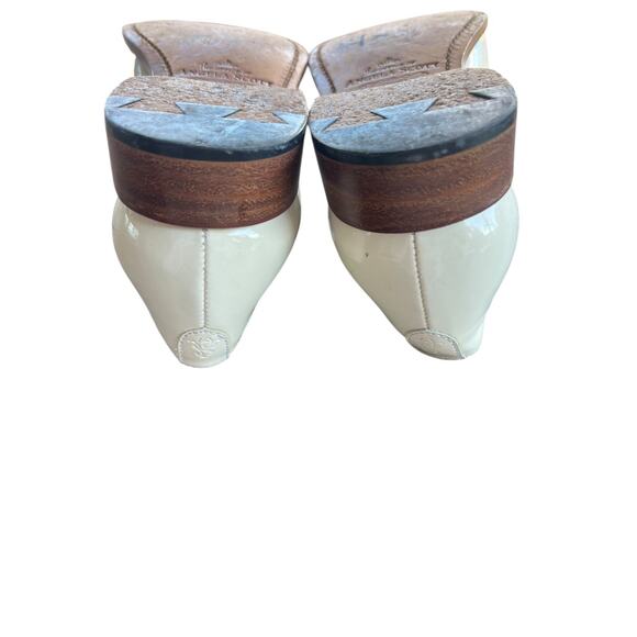 The Office Of Angela Scott Mr. Colin patent monk strap shoe Ivory, Size 37 / 6.5 - Picture 8 of 13